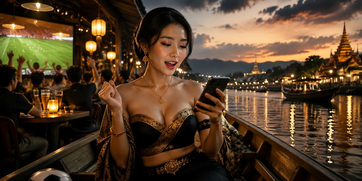 အင်းလေးကန်၌ ဘောလုံးလောင်းသူတစ်ဦးဖုန်းဖြင့် လောင်းနေသောပုံ